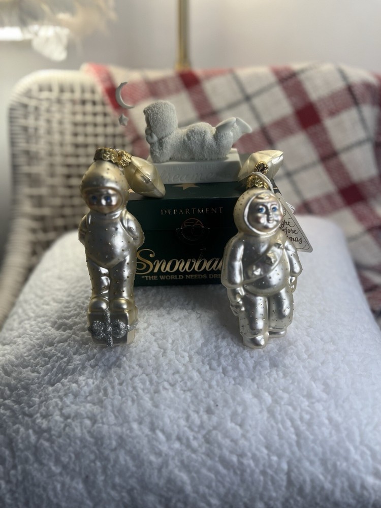 Department 56 Snowbabies Night Before Christmas Set of 3 Figurine Ornaments