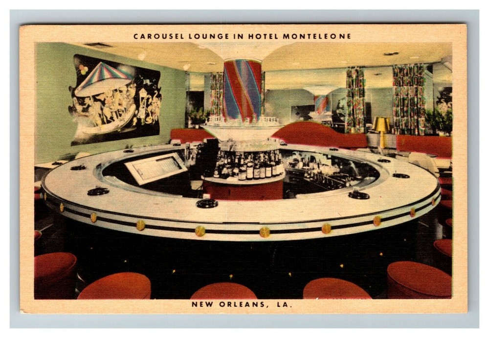 New Orleans LA, Carousel Lounge, Hotel Monteleone, c1940 Vintage Postcard