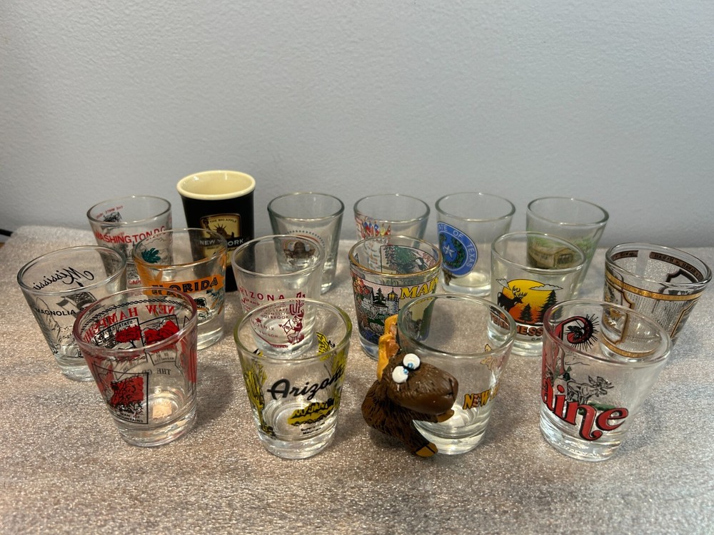YOU PICK 1   US State Souvenir Shot Glasses