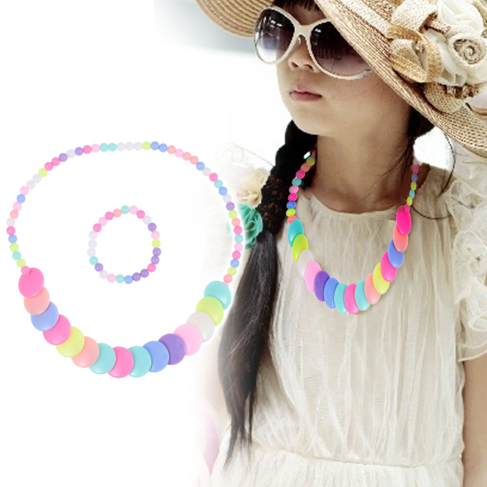 Candy Color Jewelry Set for Girls with Bracelet
