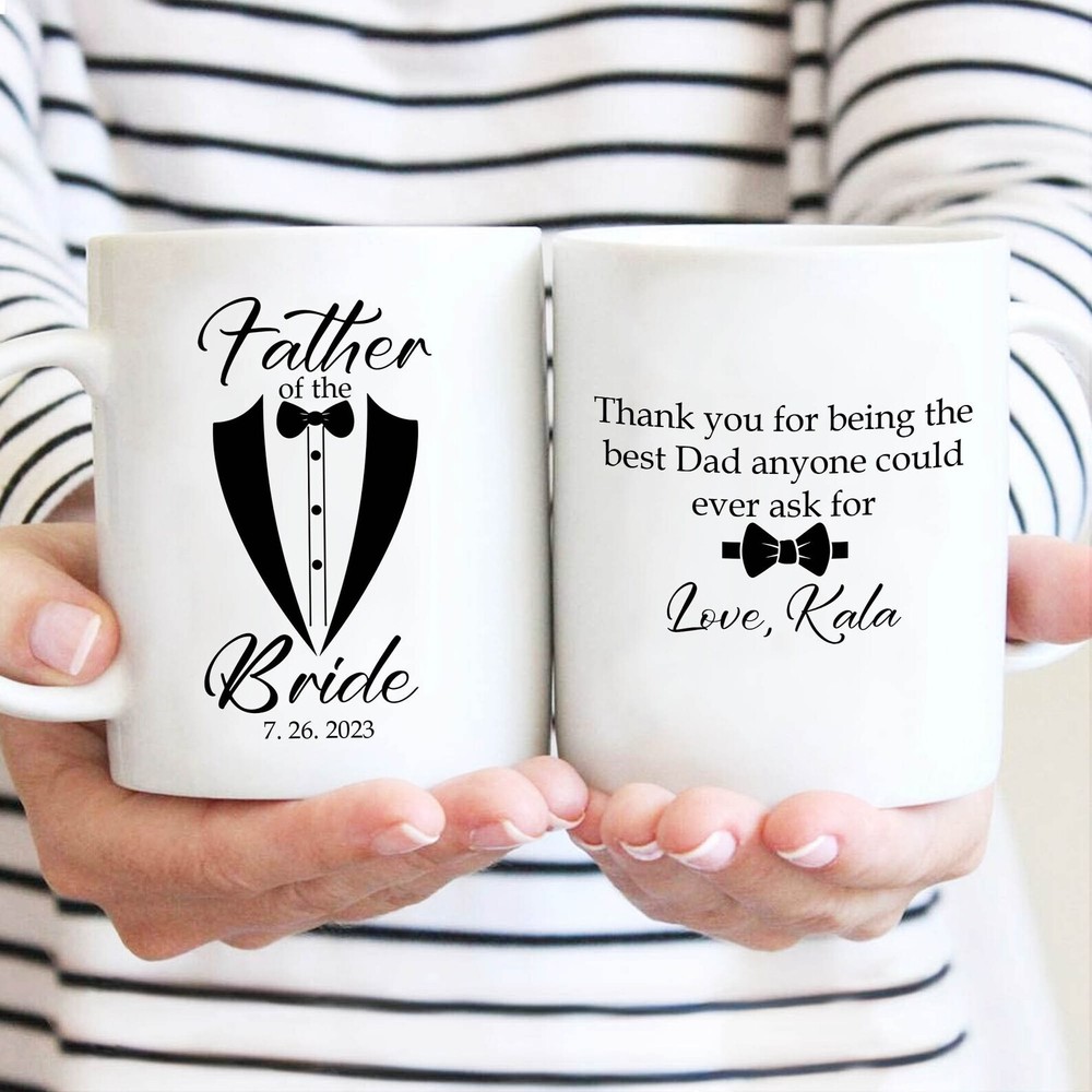 Personalized Name And Wedding Day Mug Father Of The Bride Mug Father's Day Mug