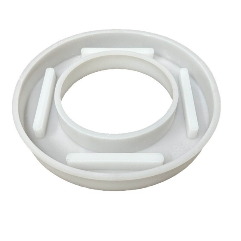 4-Hole Round Candlestick Silicone Mold for Concrete Epoxy Resin