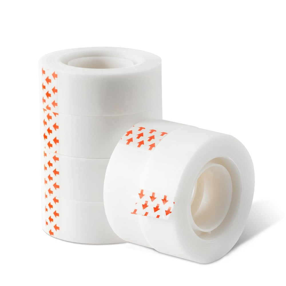 96 Rolls Invisible Tape Refills Easy Tear by Hands 0.7 Inch X 1000 Inches, Tape