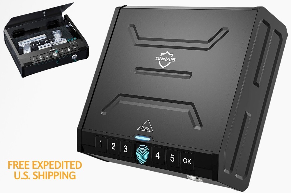 BIOMETRIC Handgun Safe Two Gun Capacity Quick Access Advanced Fingerprint SENSOR-image