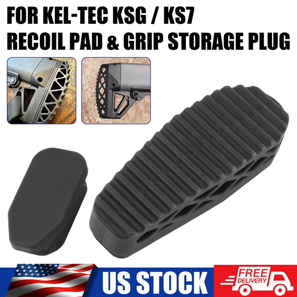 Black Recoil Pad & Grip Storage Plug for Kel-Tec KSG KS7 - Durable Upgrade