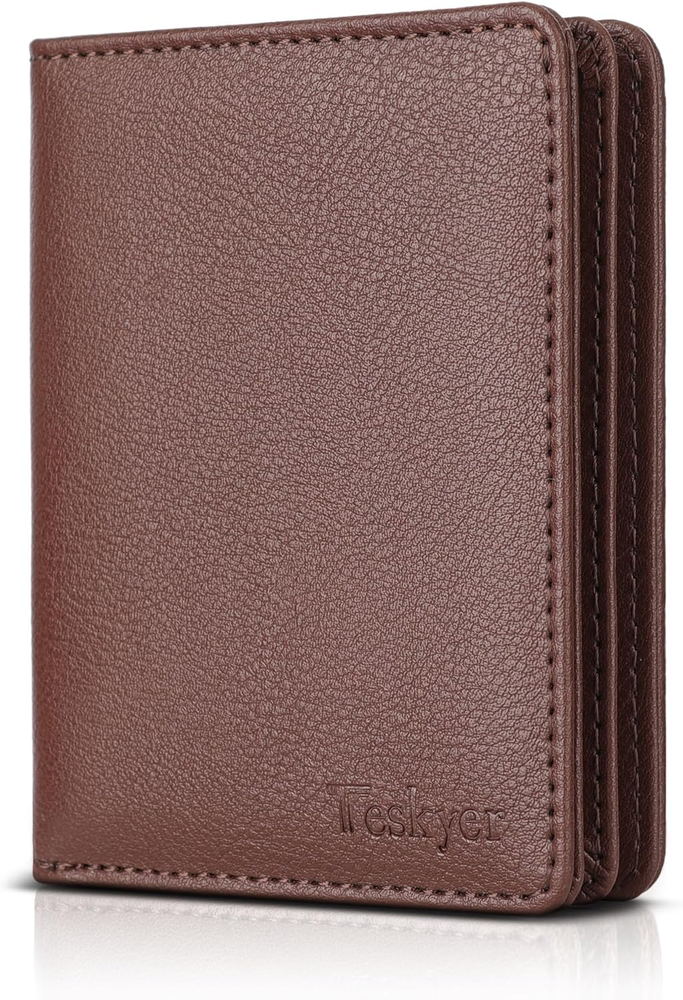 Slim RFID-Blocking Leather Bifold Wallet for Men