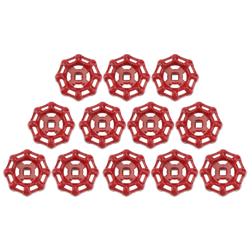 12-Piece Red Gate Valve Handles for Water Hoses & Accessories