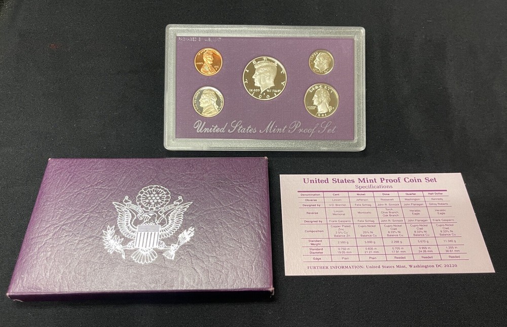 1991S Proof Set With Certificate And Packaging