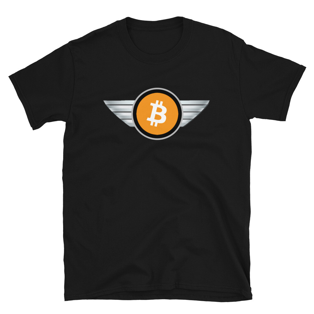 Cryptocurrency Bitcoin  T-Shirt Winged-image