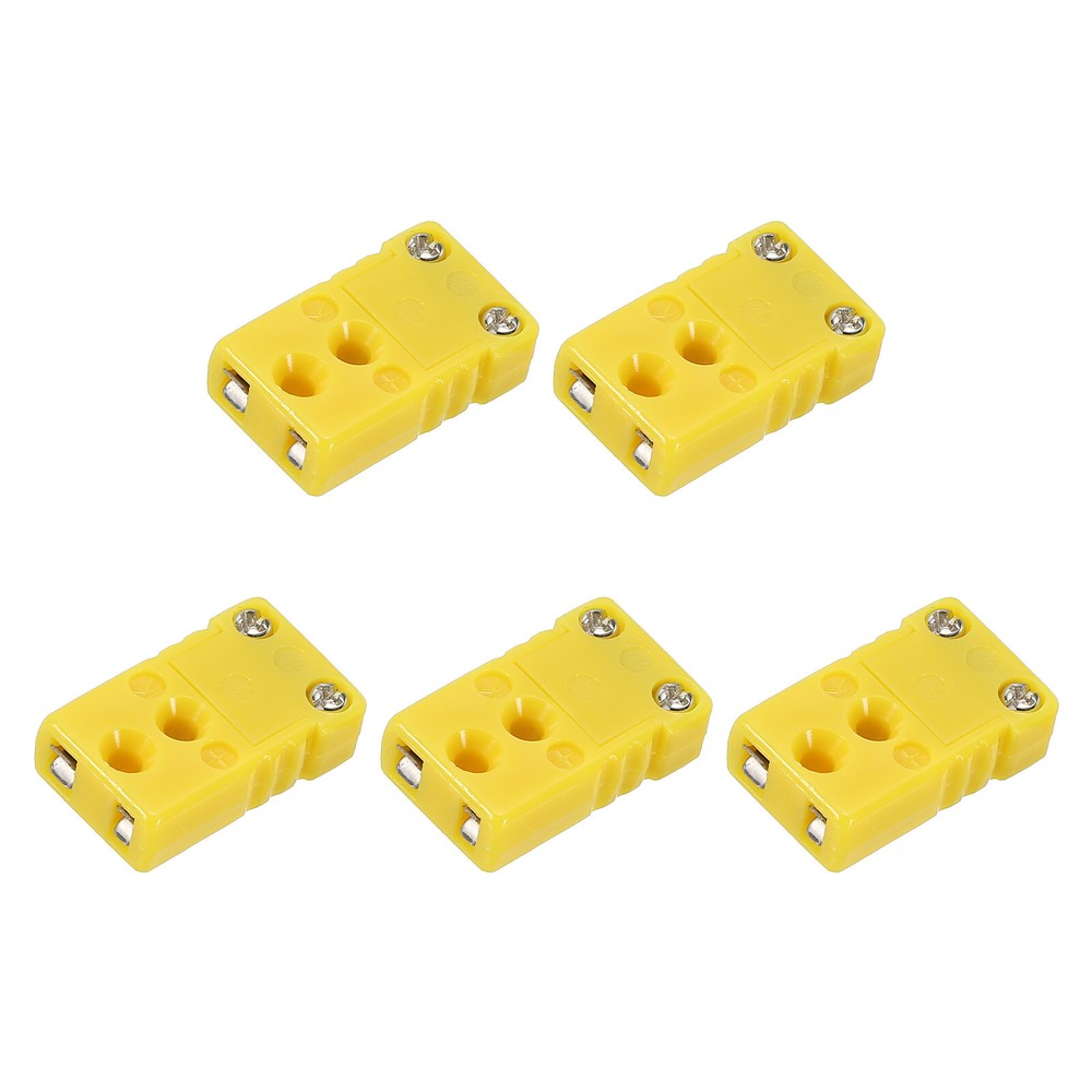 5pcs Mini K Type Thermocouple Wire Connectors Female Plug Adapter 120°C 248°F