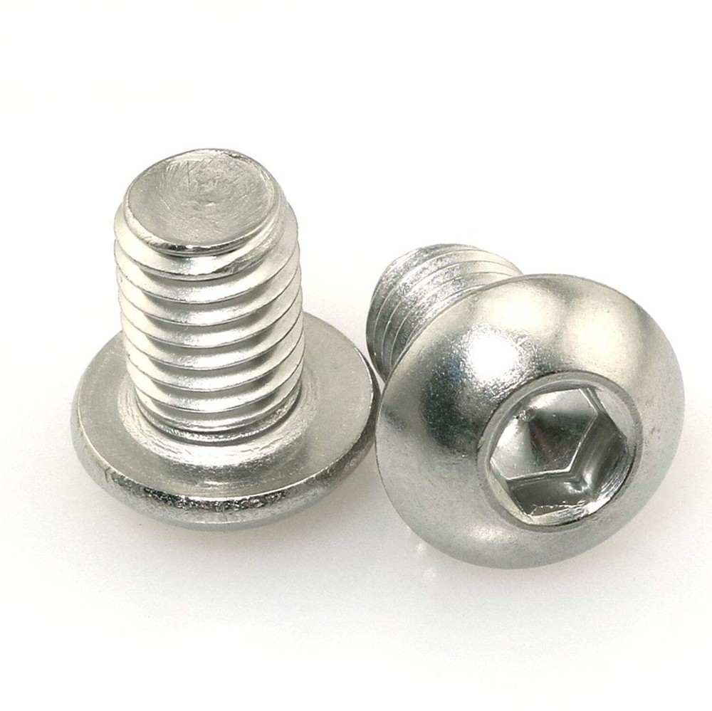 50pcs M4 x 8mm Button Head Socket Cap Screws,304 Stainless Steel Allen Hex Bu...