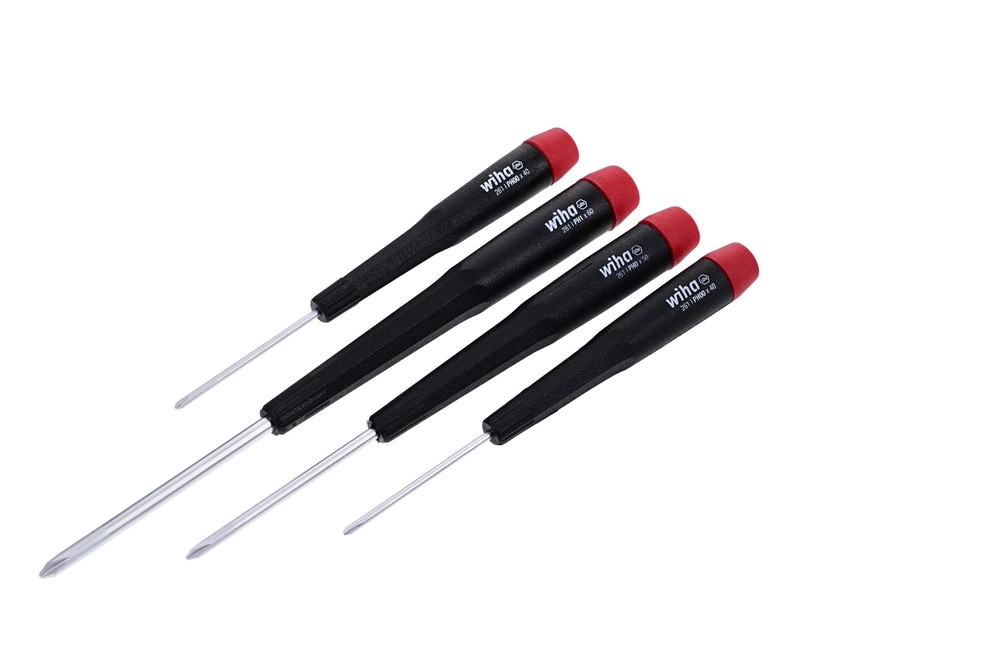 4-Piece Phillips Screwdriver Set with Precision Handles