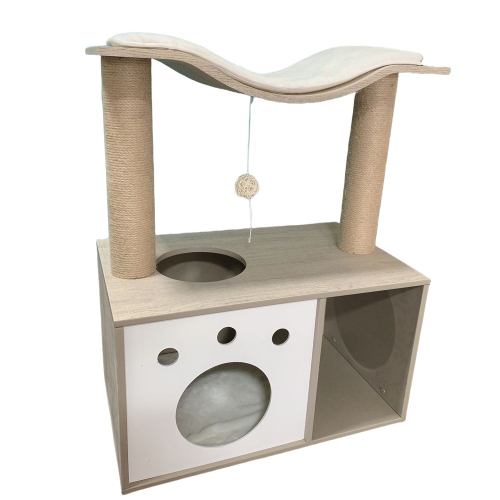 Cat Litter Box Enclosure Furniture with Storage Shelf  