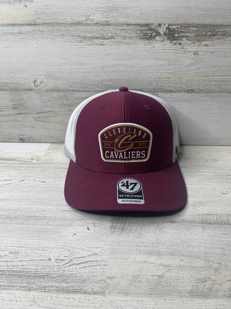 '47 Brand Cleveland Cavaliers Semi Trucker Snapback Hat Adjustable Burgundy OSFA