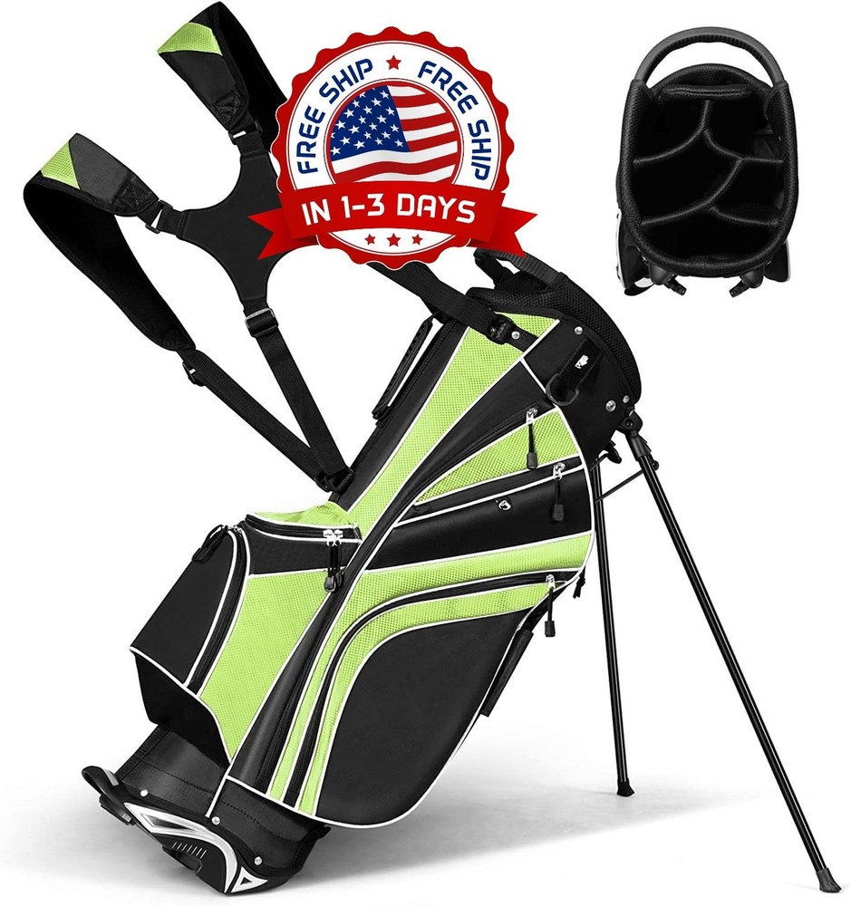 Bolsa de golf ligera con correa doble ajustable y capucha impermeable. NUEVO US