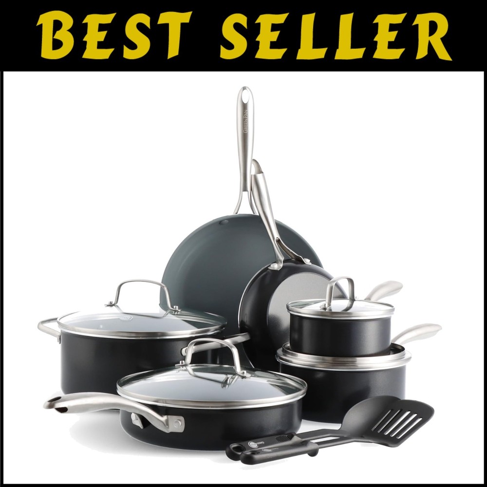 12-Piece Nonstick Kitchen Cooking Set with Ergonomic Comfort Design