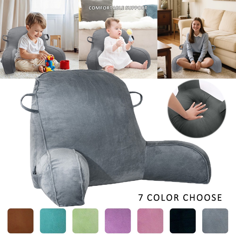 Study Pillow with Arms for Kids & Teens – Back Support Reading Cushion