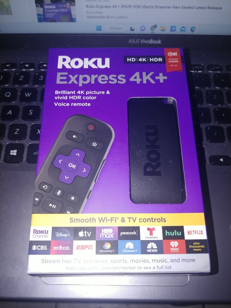 Roku Express HD Streaming Media Player w/Voice Remote 3941R2 NEW! FREE SHIPPING-image