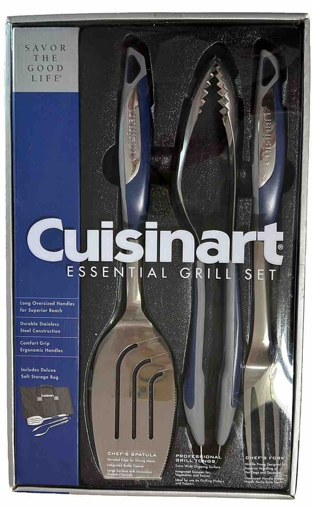 Cuisinart Professional Grilling Tools Set with Storage Bag New In Box