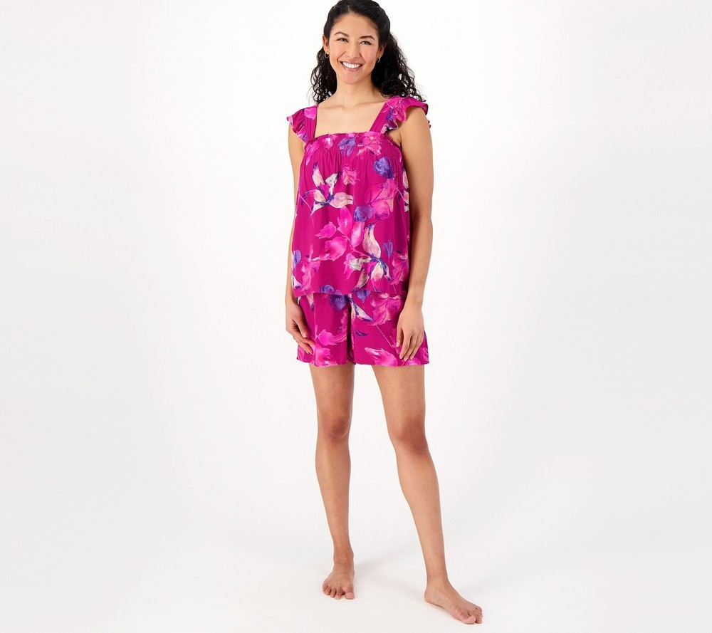 Breezies Women's Sleepwear Sz L  Lounge Simple Breeze Flutter Purple A599559