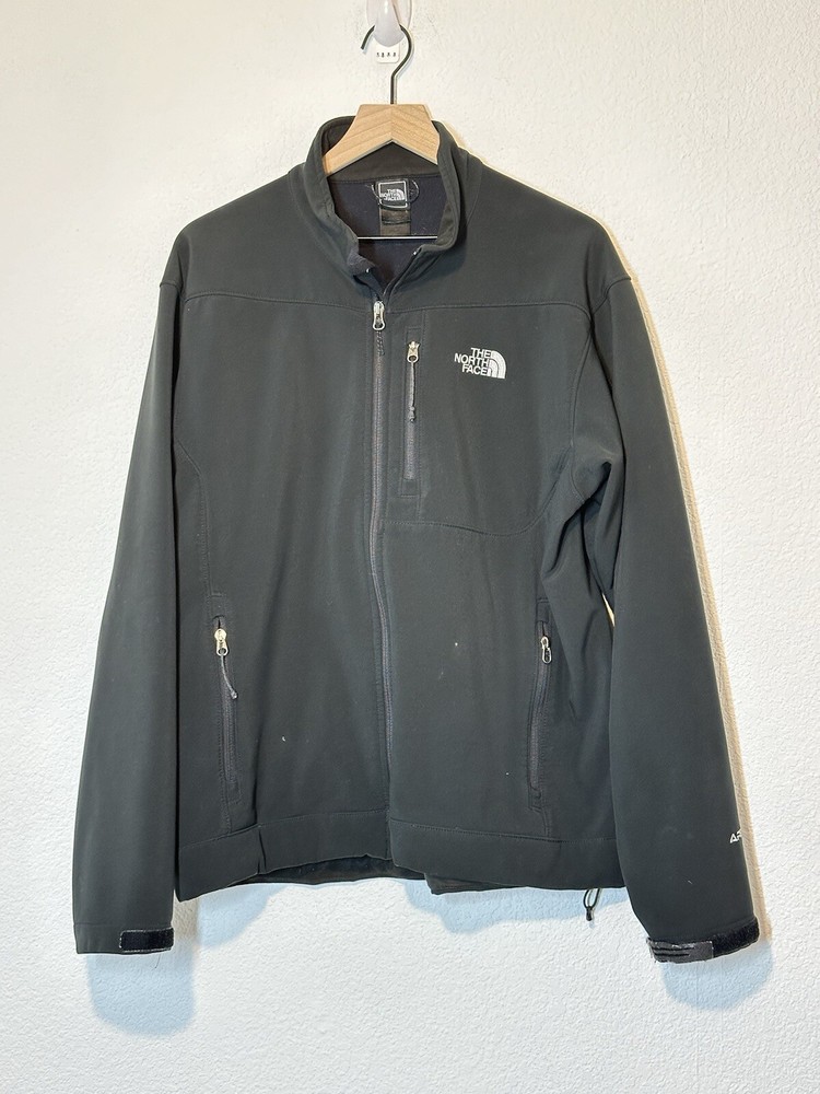 The North Face Men's Large Black Apex Soft Shell Full Zip Jacket