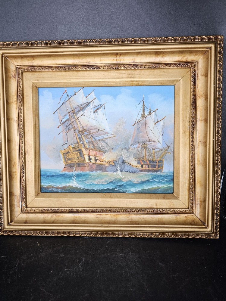 Vintage Oil Painting Hand Painted Replica Of A J. Harvey Painting.