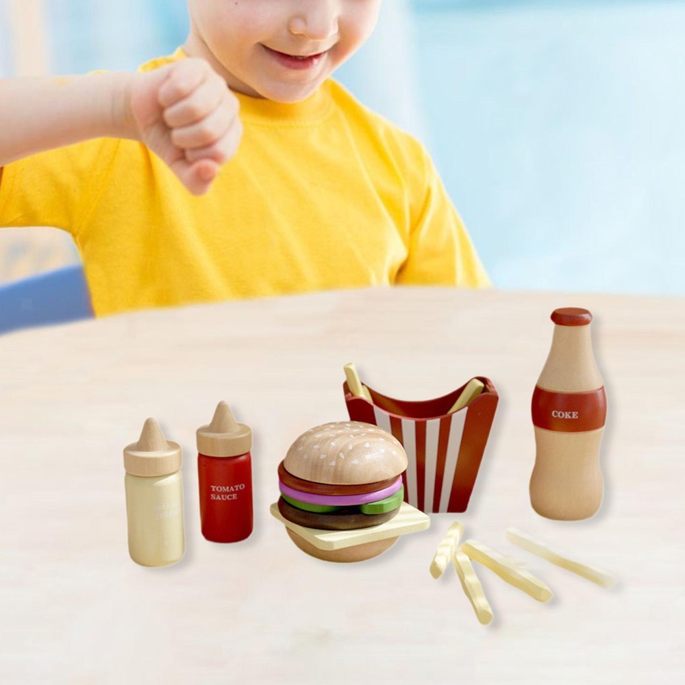 Pretend Play Foods Set Gift Kitchen Accessories for Kids Children Boys Girls