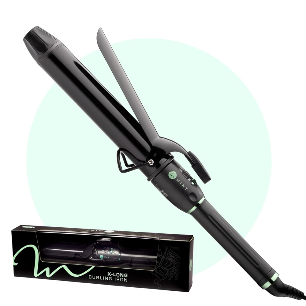 Professional 1.5-Inch Extra Long 2-Heater Ceramic Hair Curling Iron