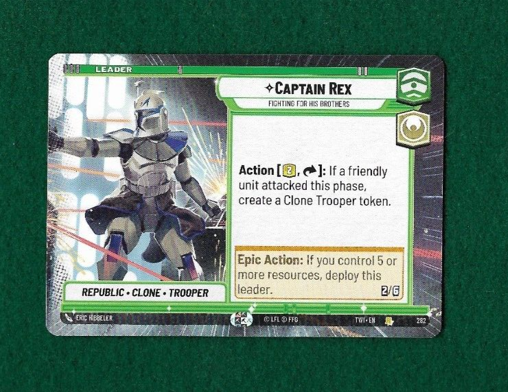 STAR WARS UNLIMITED CAPTAIN REX #282 TWILIGHT OF THE REPUBLIC RARE HYPERSPACE