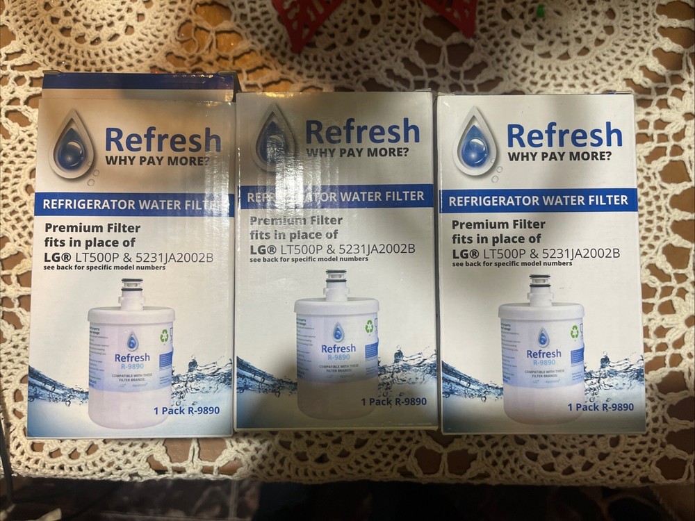 LG LT500P & 5231JA2002B Refrigerator Water Filter 3-Pack Replacement