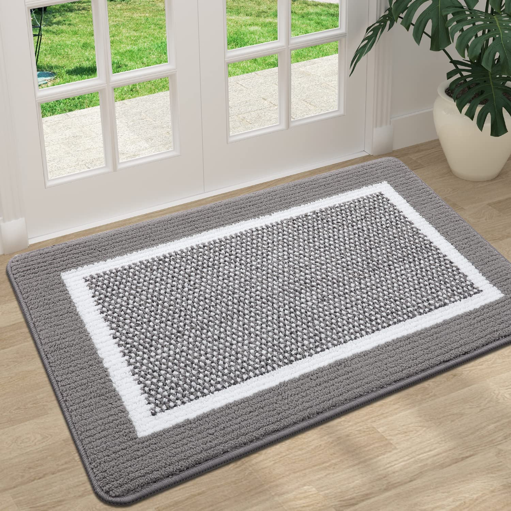 Indoor Door Mat, Non-Slip Absorbent Resist Dirt Entrance Mat, Sturdy Low-Profile