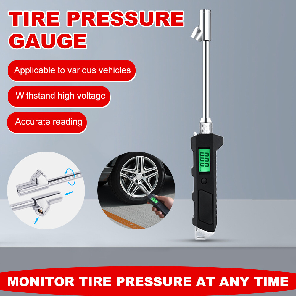 High-Precision 230 PSI Digital Tire Gauge with Auto Shut Off & LCD Backlight-image