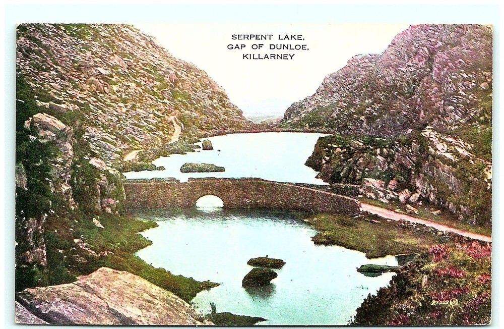 S02-3602, SERPENT LAKE, GAP OF DUNLOE, KILLARNEY, VINTAGE POSTCARD