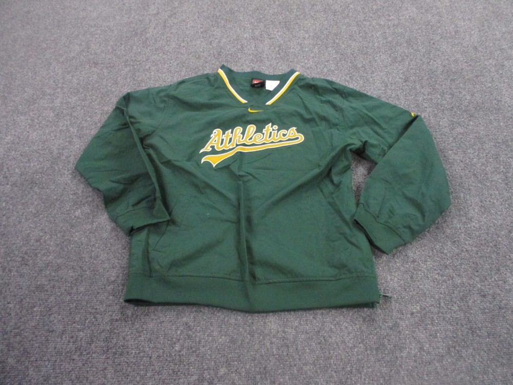 Vintage Oakland Athletics Jacket Boys M Green Nike MLB Baseball Active Youth