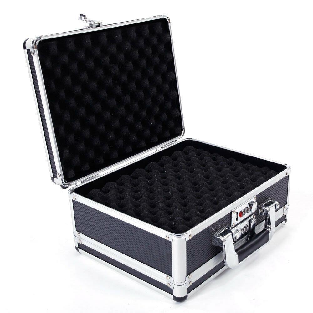 Aluminum Framed Gun Carry Case Handgun Pistol Hard Box Gun Storage Case Bag New