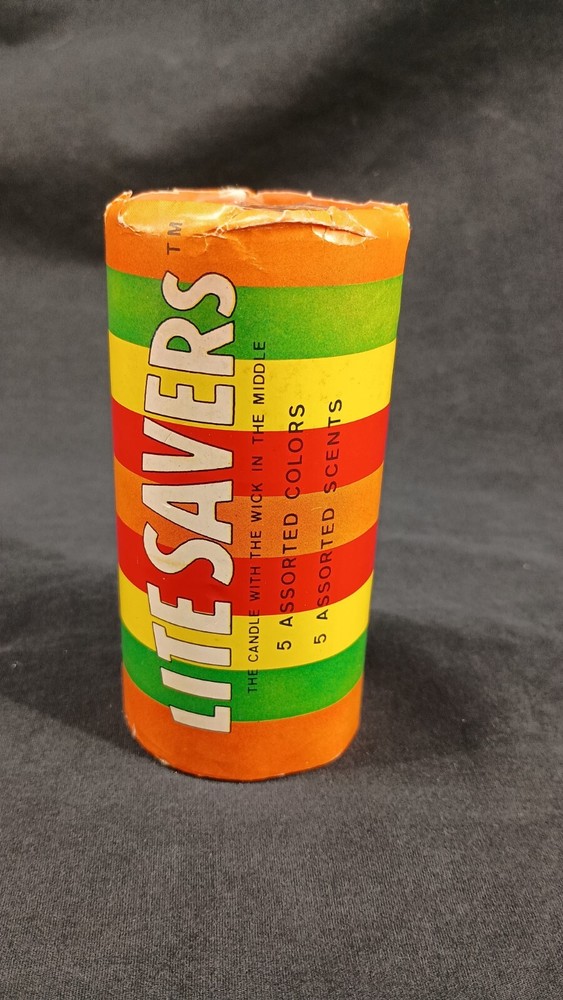 Vintage Lifesavers Candy Candle The Candle With The Wick In The Middle