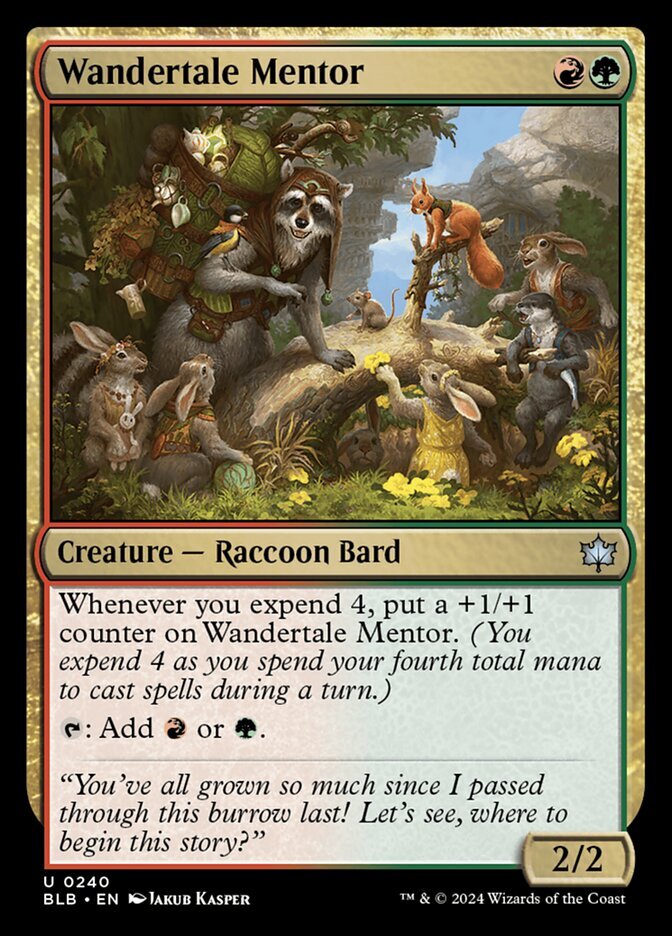 MTG Magic the Gathering Wandertale Mentor (240/427) Bloomburrow LP