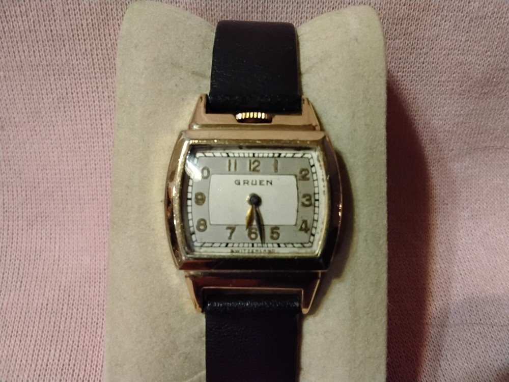 **Vintage 1937 Gruen Style 298 Cal 400 Gold Drivers Watch - Stunning Dial**  