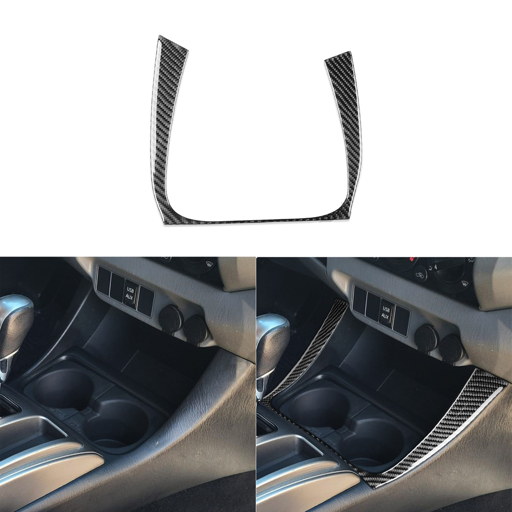 Real Carbon Fiber Console Storage Panel Side Cover Trim For Toyota Tacoma 05-15