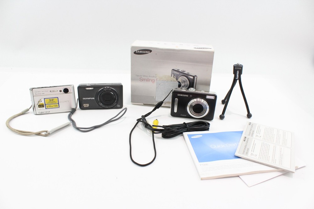 Sony Olympus Samsung Digital Compact Cameras 3-Pack-image