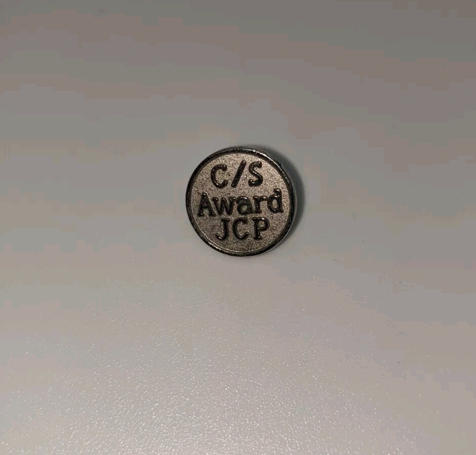 JCPenney Customer Service Award Employee Recognition Lapel Tie Pin Vintage-image