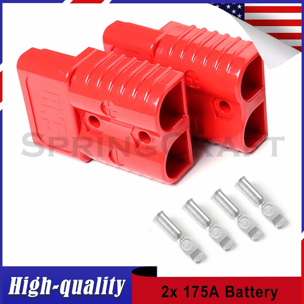 2X 175A Battery Quick Connect Disconnect Cable Plug Winch Connector Kit US