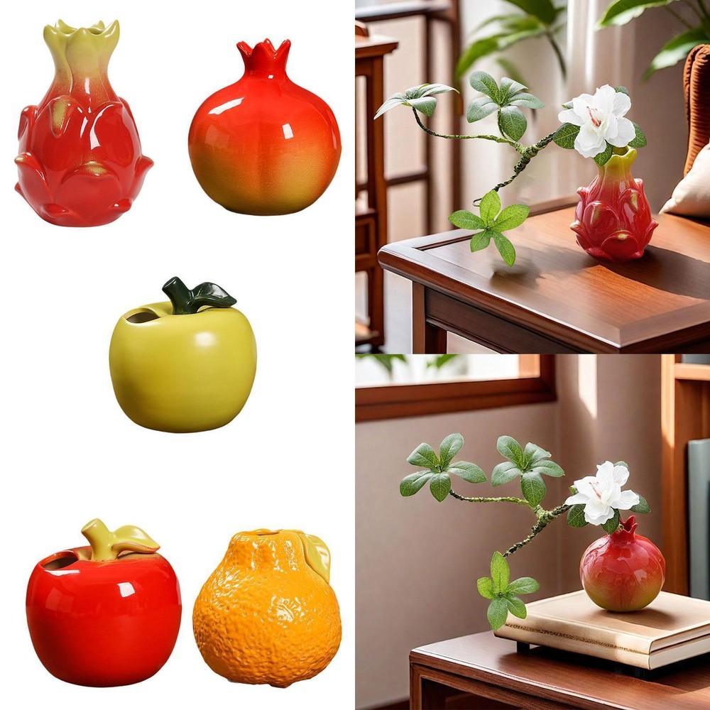 Propagation Vase Plant Holder Bud Vase Fruit Shaped Ceramic Flower Vase
