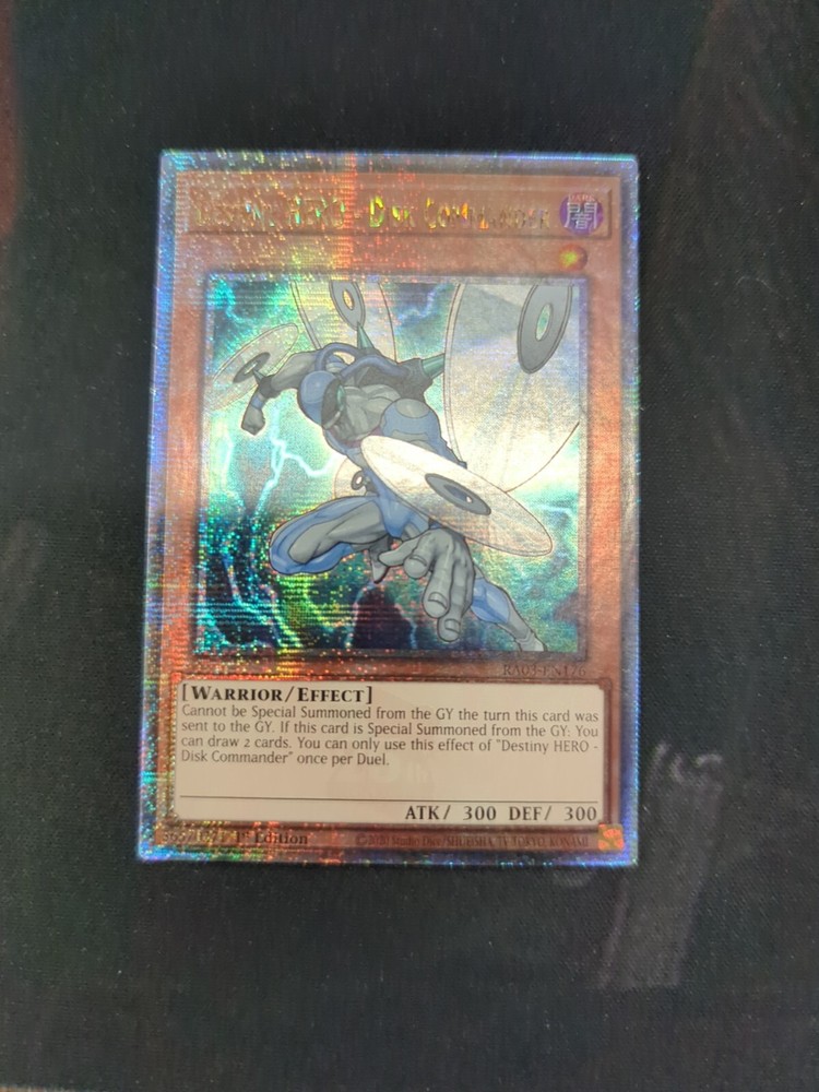 Destiny Hero Disk Commander Quarter Century Rare Ra03-en176 Booster Pack Card  