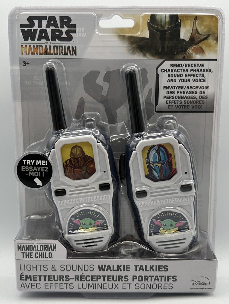 Star Wars The Mandalorian Walkie Talkies Lights & Sounds Free Shipping