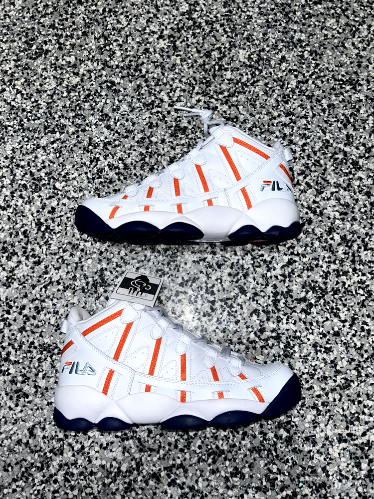 FILA Stackhouse Spaghetti Mens Basketball Shoes Size 10 White Blue Orange Knicks