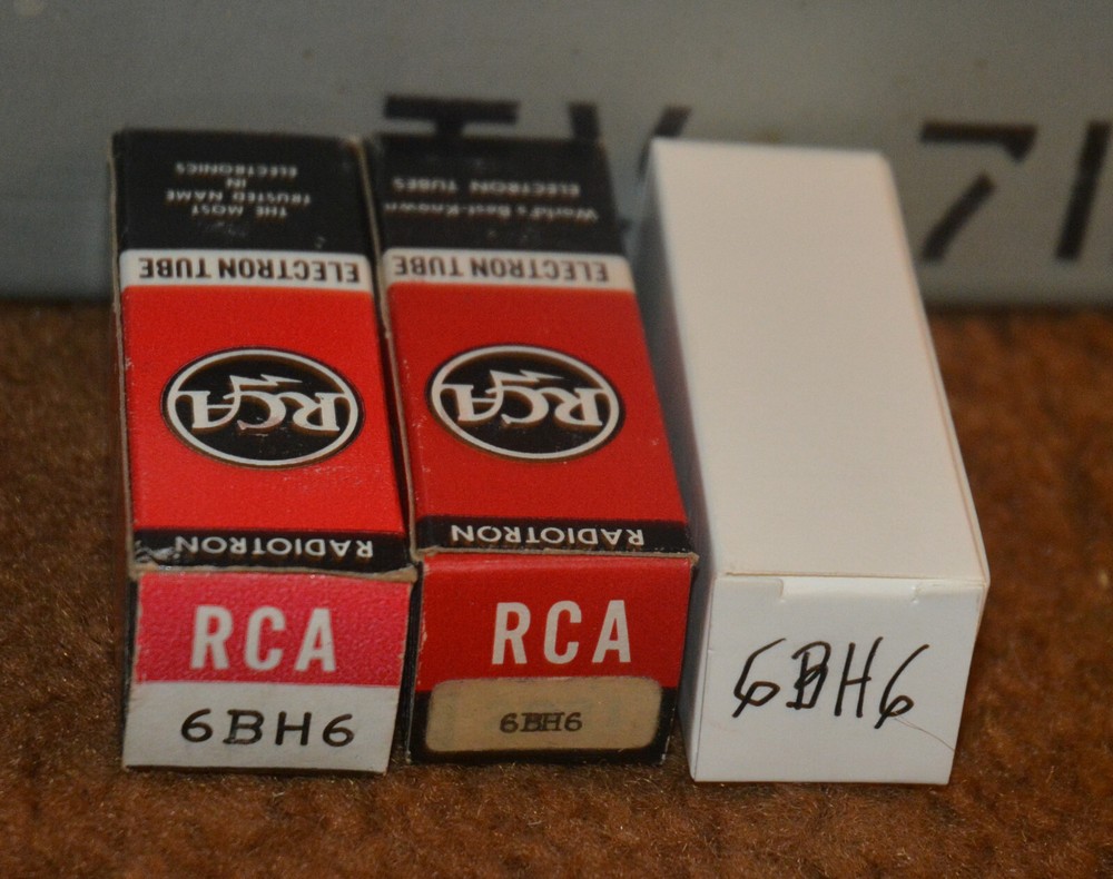 Lot of 3 Tested RCA 6BH6 Vacuum Tubes on TV-7D/U Tester