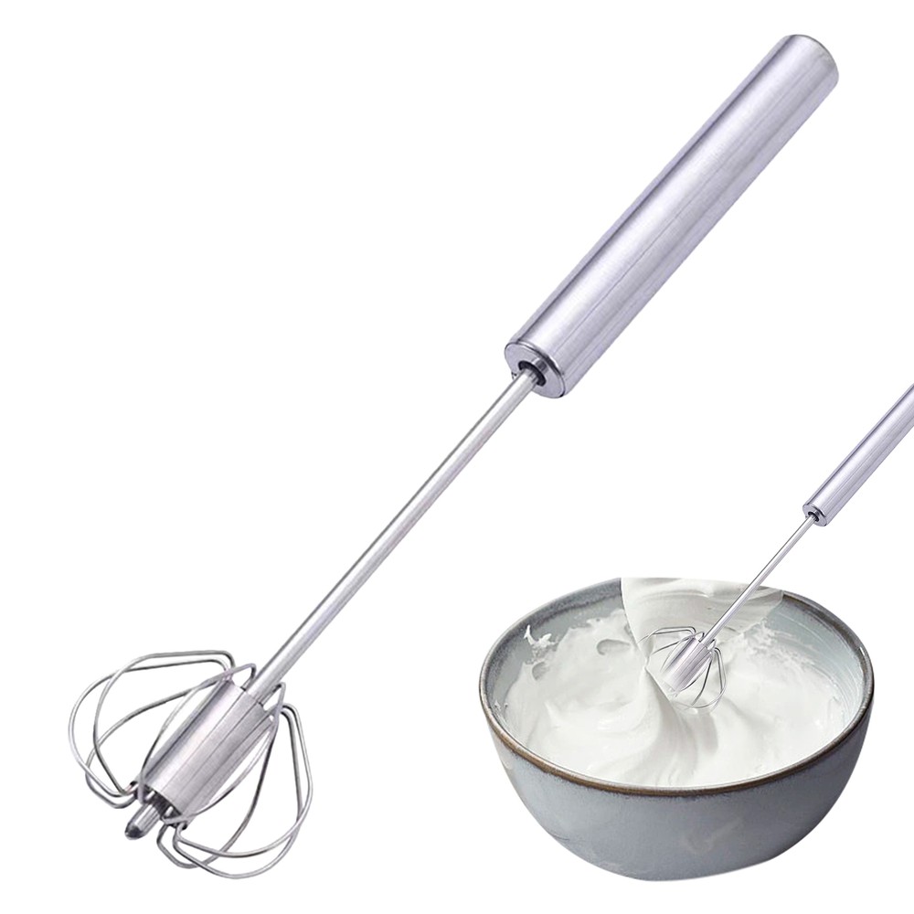 Professional Grade Rotating Semi-Automatic Eggbeater Whisk Hand Mixer Non-stick