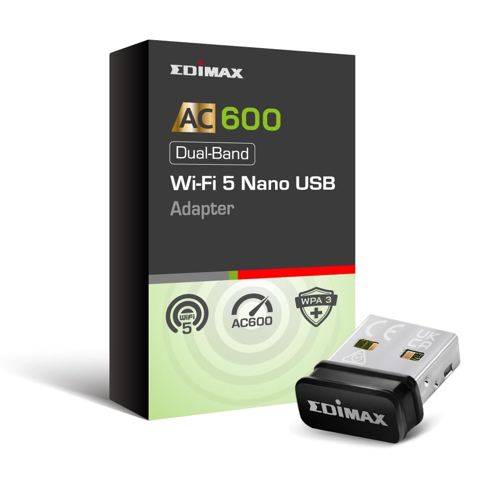 AC600 Dual-Band Nano Wi-Fi 5 USB Adapter for PC 802.11ac 2.4G/5Ghz