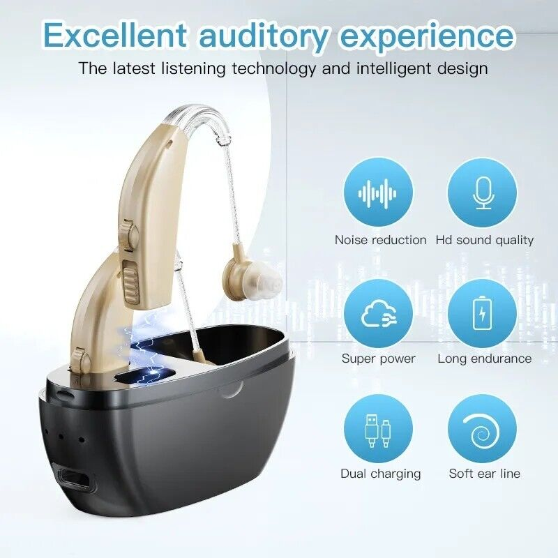 Rechargeable Digital Hearing Aid for Severe Loss Invisible BTE High-Power Ear Aids-image